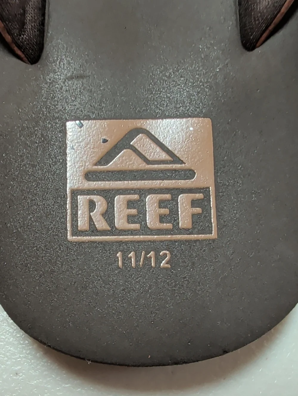 Reef, Brown Leather Flip Flops. Size 11 / 12